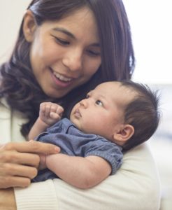 Ethnic mom and baby