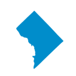 Blue icon of the outline of the District of Columbia